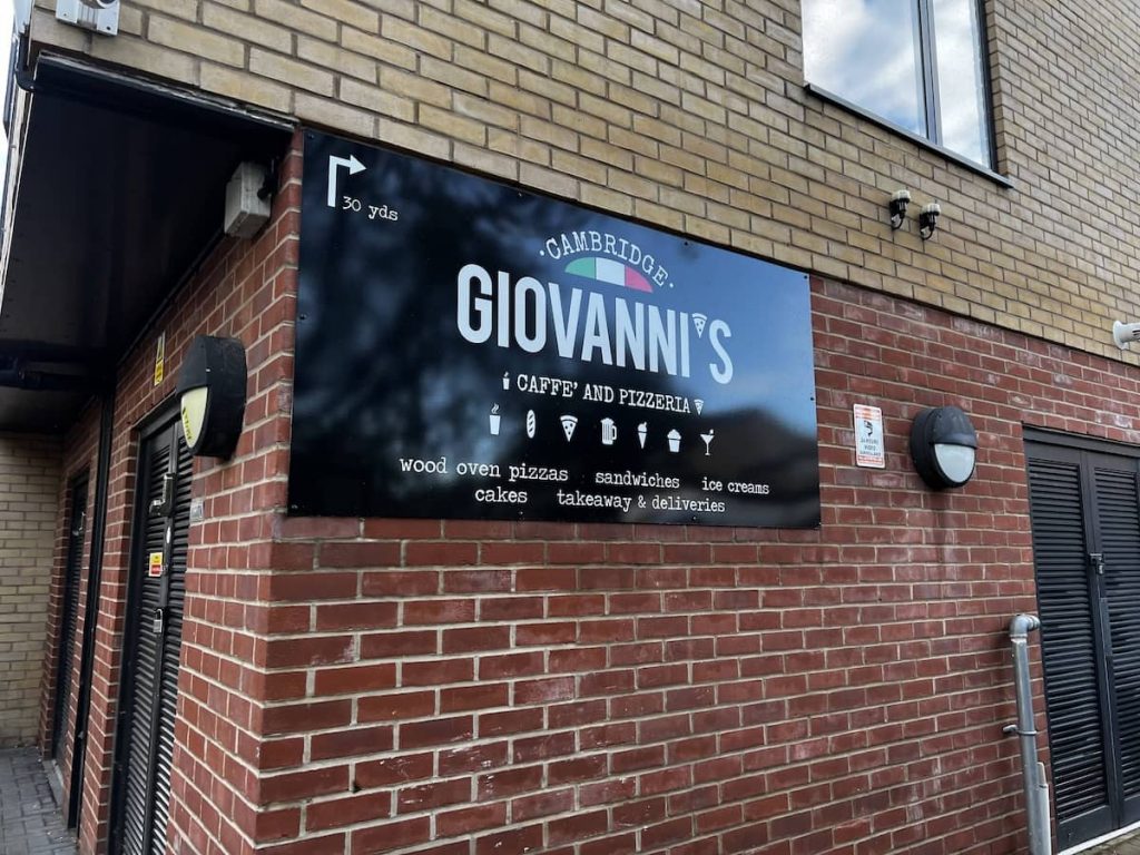 pizza restaurant signage wall