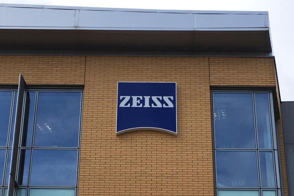zeiss illuminated sign outdoor