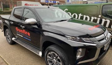 gunfire pickup truck wrap