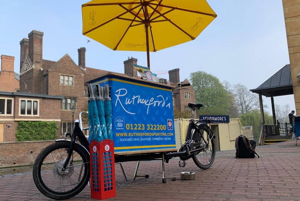 rutherfords punting bike sign