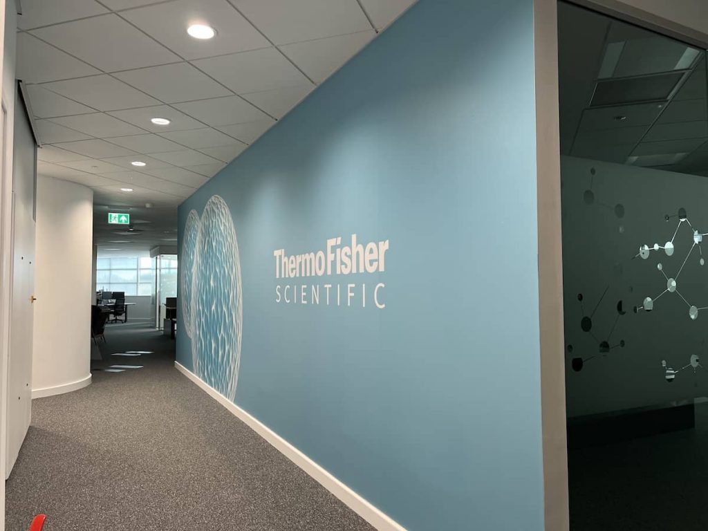 blue wall logo thermo fisher scientific