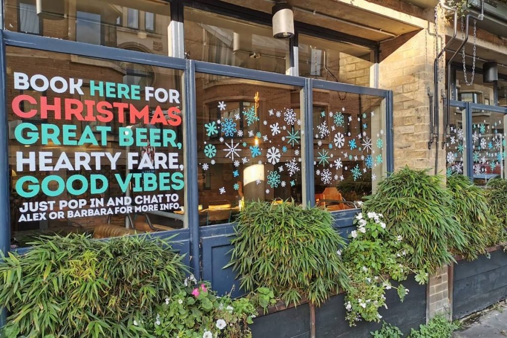 christmas window decal cambridge