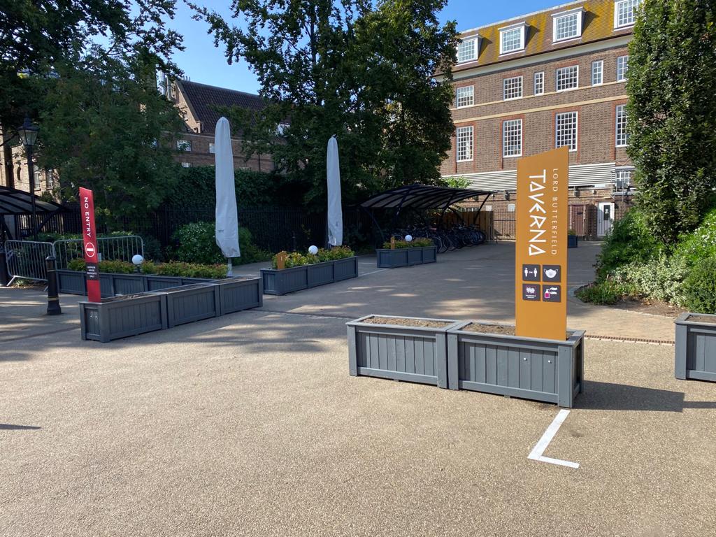 outdoor taverna sign